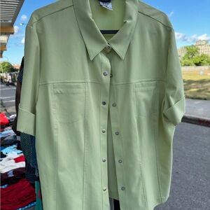 Vanity Fair Men's Mint Green Button Down Shirt